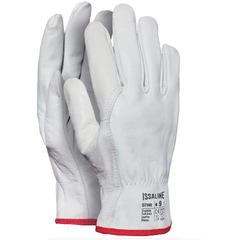 Guanti in pelle fiore Top Industrial Starter 07140 bianchi - 9 (L) - Bianco