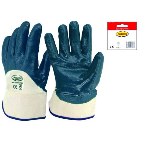 Guanti da lavoro in tela palmo nbr dorso aperto - tg.10