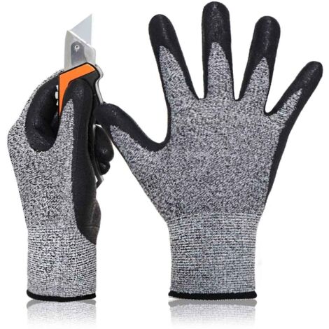 Guanti da Lavoro Livello 5 taglia M/8 colore nero/grigio