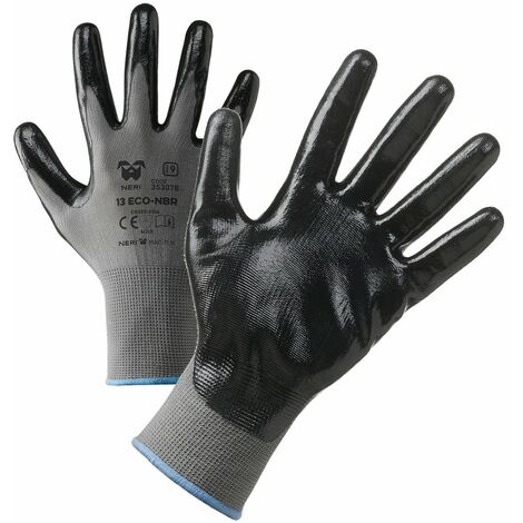 Guanti da lavoro Neri 13 ECO-NBR nero-9Negro / gris -