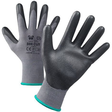 Guanti da lavoro Neri 888 Cut - 8 (M) - Nero/Grigio
