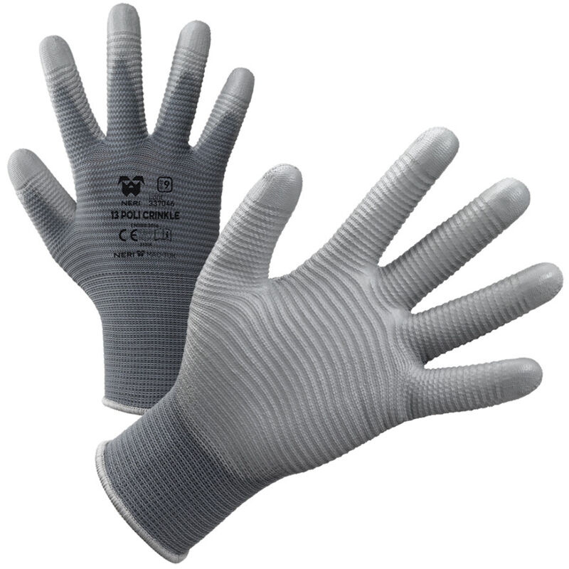 Guanti da lavoro Neri Poli Crinkle - 7 (S)
