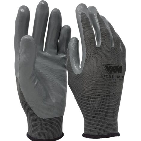 Guanti da Lavoro Spalmati in Nitrile Grigio Grigio L