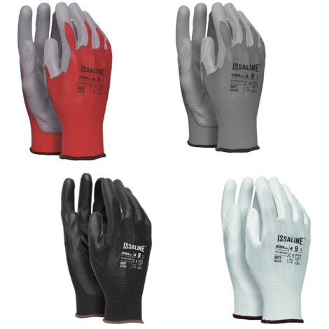 Guanti da lavoro spalmato PU Issaline 07284 - 9 (L) - Nero