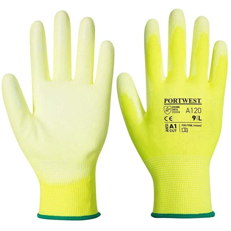 Image of Portwest - Pu Palm Glove Guantone Di Protezione, Unisex - Adulto, xl, Giallo