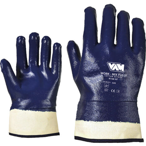 GUANTI DA LAVORO "WORK MIX FULLY" TELA SPALMATO IN NITRILE 12 PAIA L-XXL MED, "XXL"