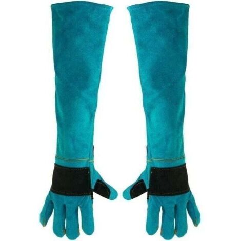 Guanti da saldatura da 60 cm, guanti da saldatura in pelle resistenti al calore, guanti da saldatura estesi, 1 paio, DPI - Guanti da saldatura
