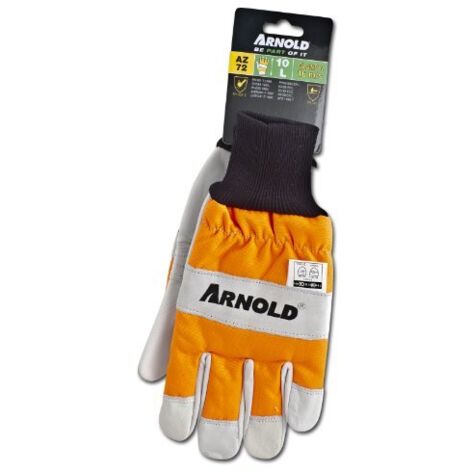 Guanti di protezione dal taglio della motosega in pelle CS-1 - Taglia 10 Arnold