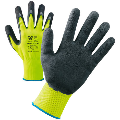 Guanti di protezione Neri Shabu Flex HV - 10 (XL) - Nero/Giallo