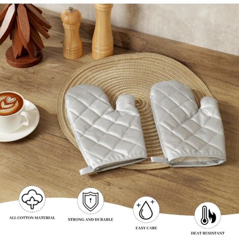 Guanti e tappetini da cucina resistenti al calore - Guanti e tappetini da cucina resistenti al calore, guanti da cucina antiscivolo imbottiti con silicone riciclato, per cucinare, cuocere al forno e g