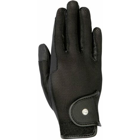 Guanti equitazione estivi e traspiranti per adulti modello Style: XXL, nero 9100