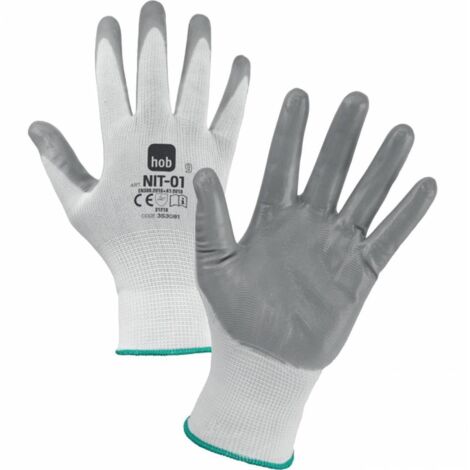 GUANTI HOB POLIESTERE/NITRILE NBR NIT-01 TG.  8 12 PA