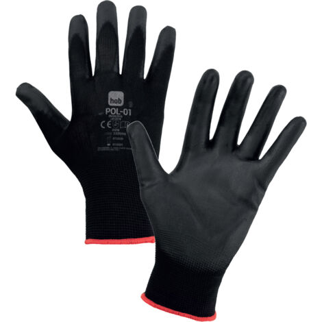 Guanti Hob Poliestere/Poliuretano Nero Tg. 11 - 12 Pa