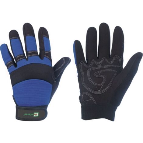 Guanti in ecopelle Master taglia 9 nero/blu ecopelle