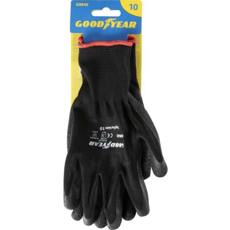 Guanti in lattice e poliestere mod.G9840 taglia 10 nero Lavoro