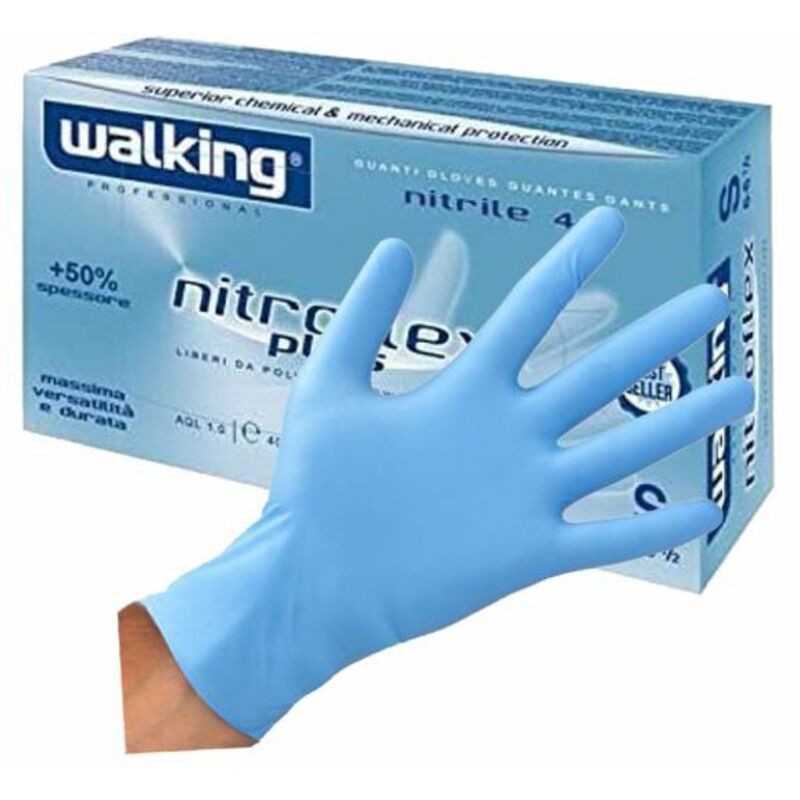 GUANTI NITRILE NITROFLEX PLUS L Pz 100 WALKING