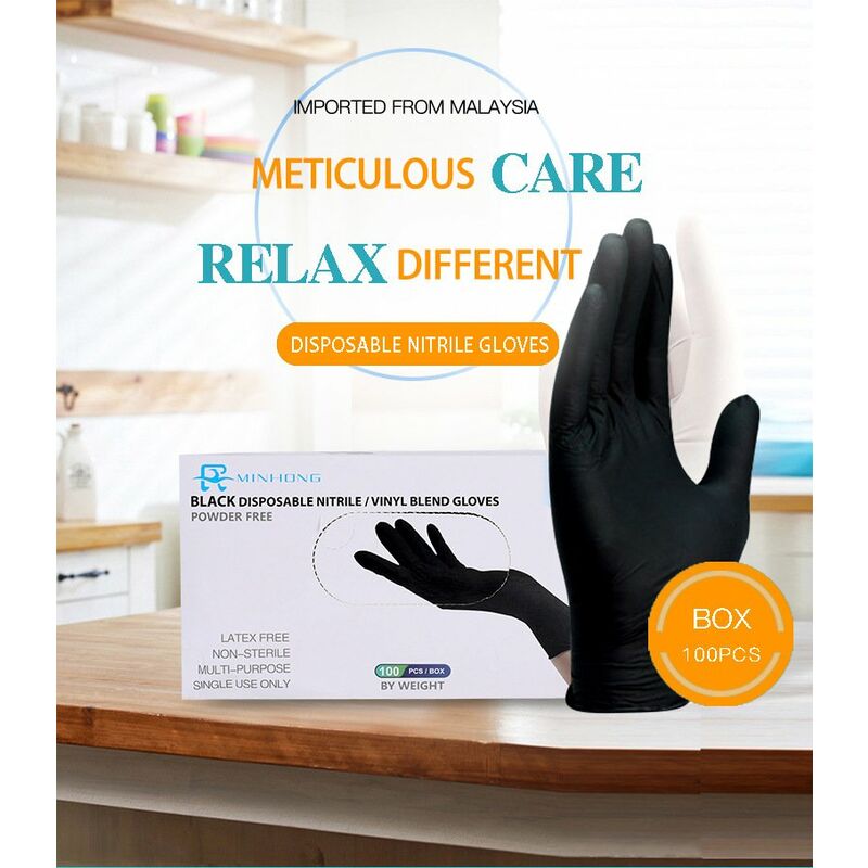 Guanti in nitrile Confezione da 100 pezzi (m