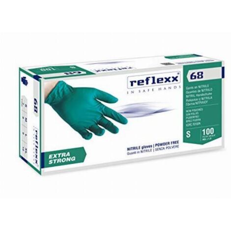 Guanti in nitrile extra strong Reflexx R68 senza polvere - XL