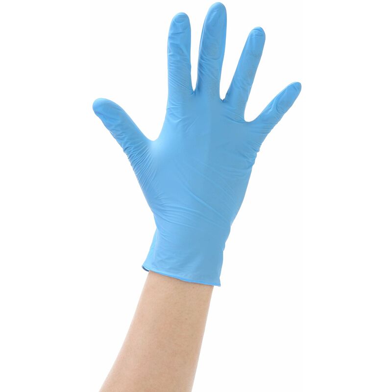 Image of Non Braded - Guanti in Nitrile Medicale Monouso, Senza Polvere, Blu, Taglia s (Confezione da 100 Pezzi)
