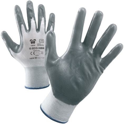 Guanti in Nylon con Palmo in Nitrile NBR 13 Eco Taglia 10 FERWORK - 12 Paia