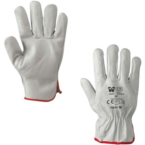 Guanti in pelle antinfortunistici Neri 211
