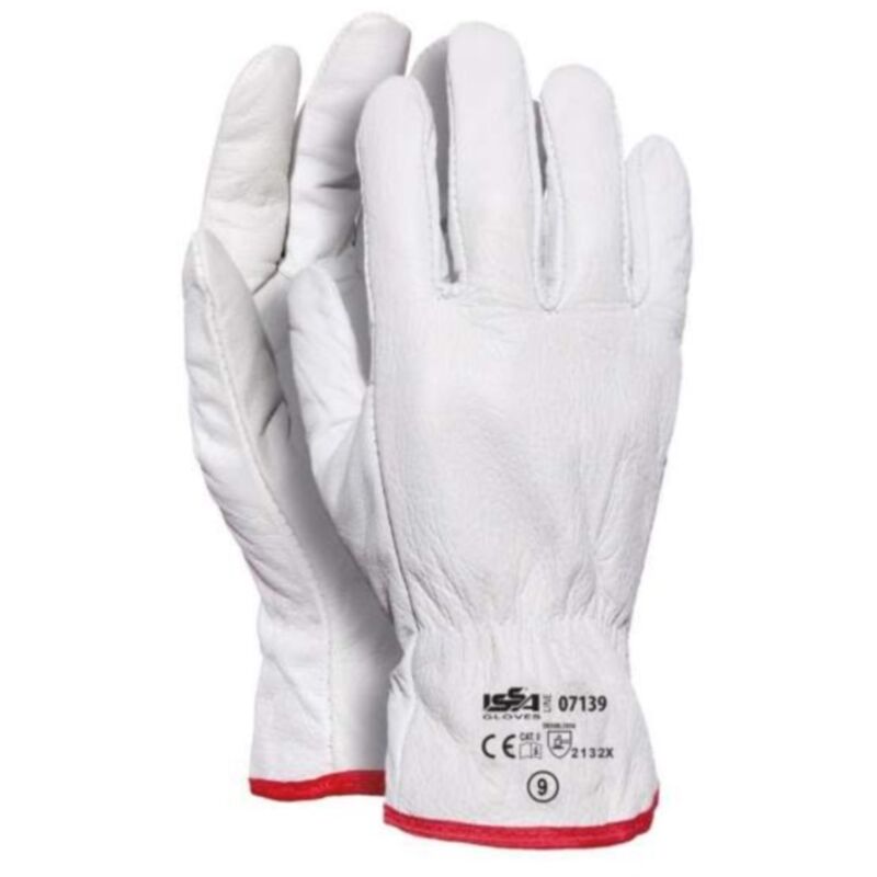 Guanti in pelle fiore da lavoro Industrial Starter 07139 bianchi - 9 (L) - White