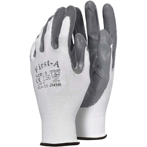 GUANTI IN POLIESTERE/NITRILE Tg. 10 (XL)- 12 coppia  - Senza Marca