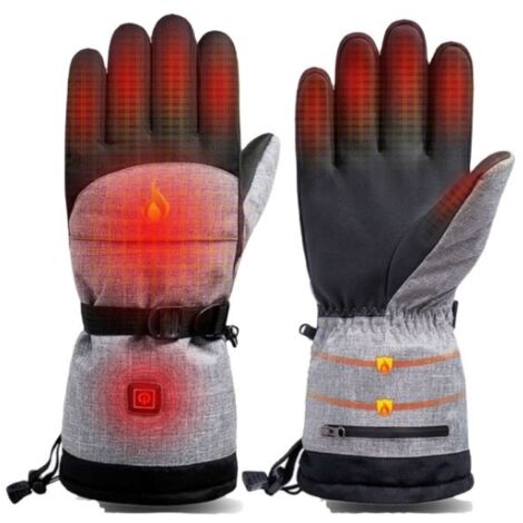 Guanti riscaldati USB invernali lavorati a maglia doppio lato riscaldante guanti guanto con copertura per dita Rehomy 