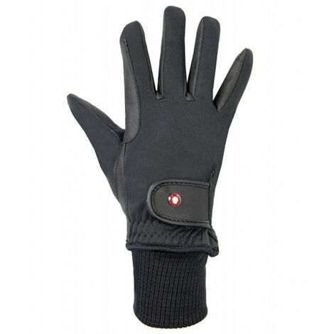 Guanti invernali traspiranti da equitazione con imbottitura Thinsulate modello Frosty: S, Nero