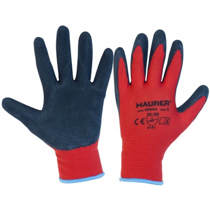 Guanti nylon rosso gripflex TG.9