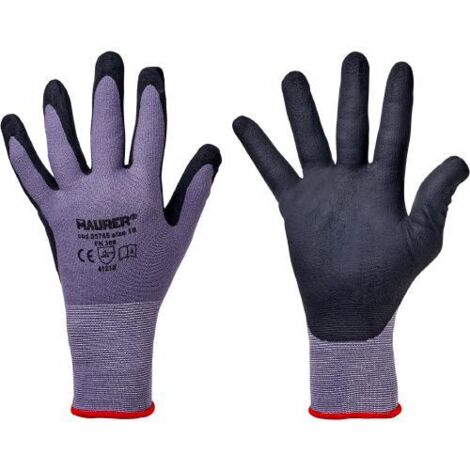 GUANTI LAVORO NITRILE NERO TOUCH TRASPIRANTI TG. 11 MAURER - CF.CAVALIER