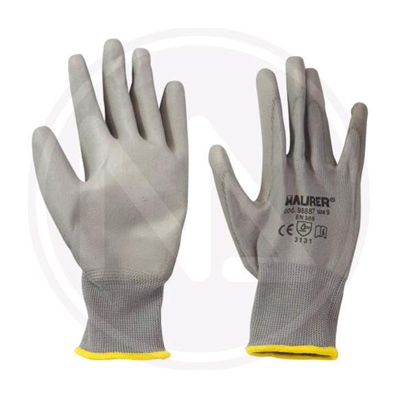 Image of Maurer - guanti da lavoro in poliuretano grigio Mod. seattle Taglia 8 Conf. 12 pz