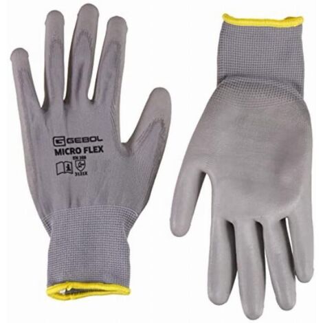 Guanti Micro-Flex Grigio Taglia 8
