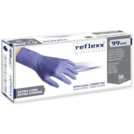 Guanti monouso in nitrile alto rischio Reflexx R99 NHR - XXL - Viola