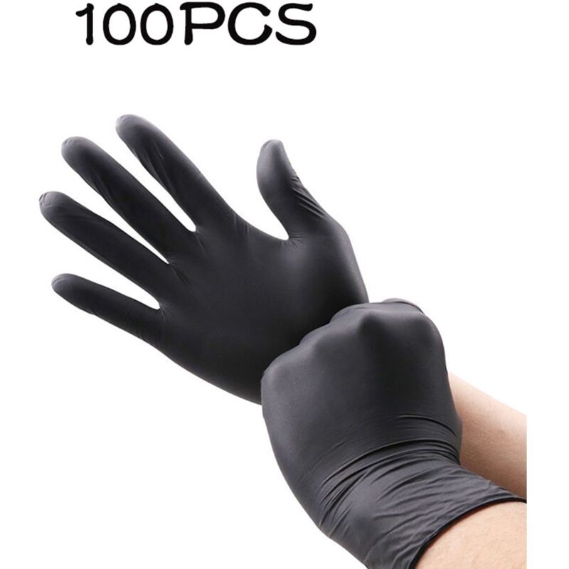 Guanti monouso neri guanti in lattice Nitrile a