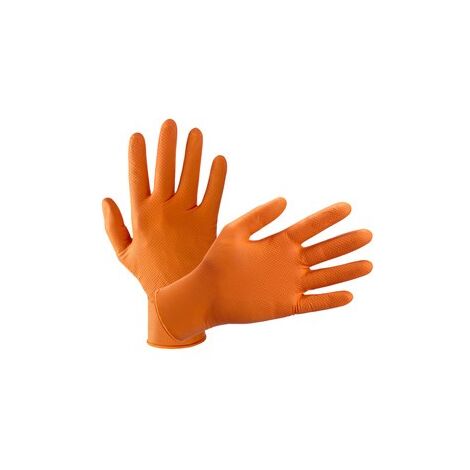 Guanti Nitrile Arancio Saratoga - Colori Lubens: L