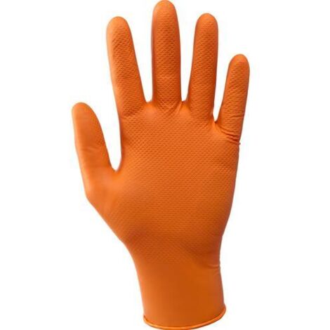 GUANTI NITRILE ARANCIONE CONF.10 PZ. TG.XL
