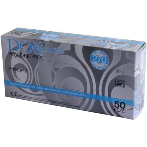 Guanti Nitrile Doc Scudo Powder Free Pz  50 L