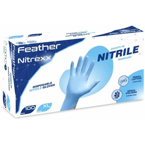 GUANTI NITRILE MONOUSO 100PZ MIS.M