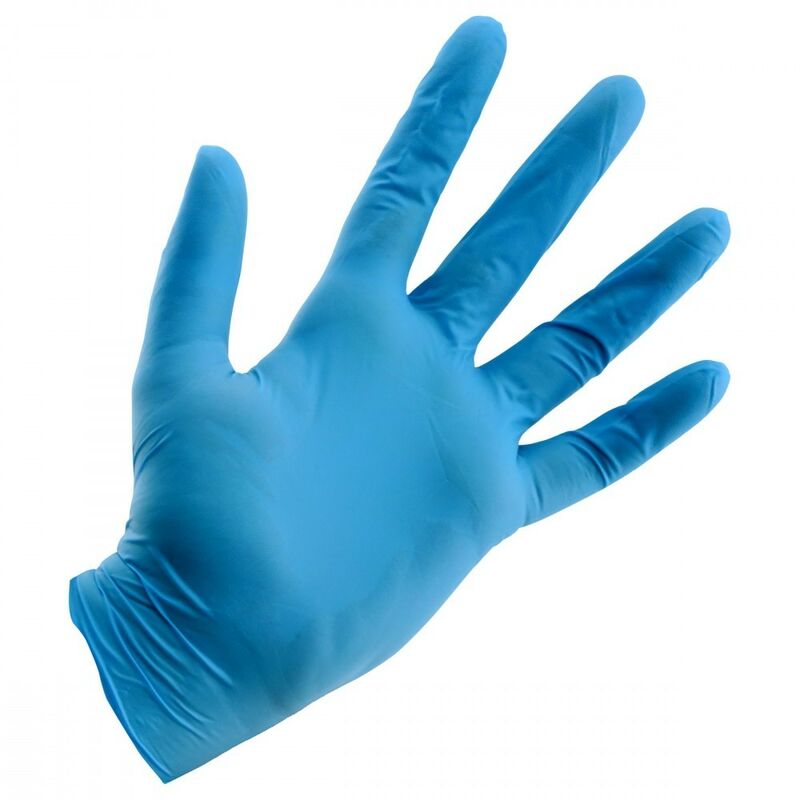 Image of Bericah - Skin blue 100pz guanti nitrile senza polvere monouso non sterili ambidestri, taglie disponibili s