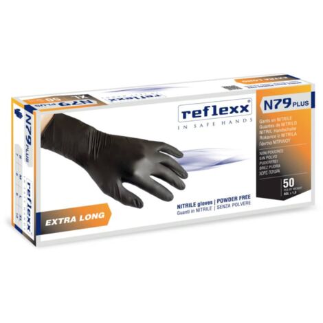 GUANTI NITRILE MONOUSO MANICHETTA LUNGA 'EXTRA LONG' L