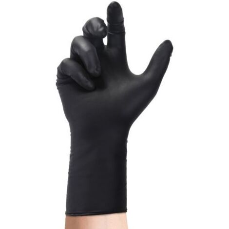 GUANTI NITRILE NERO CAT. III 30 CM TG. L 50 PZ SPESSORATO