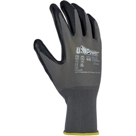 GUANTI NITRILE/POLIESTERE 'VALZER' Tg. 10- 12 coppia  - UPOWER