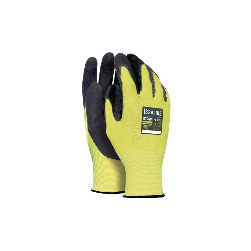 Image of Issaline - Guanti lavoro 07289 grip hv catch Giallo fluo Giallo fluo