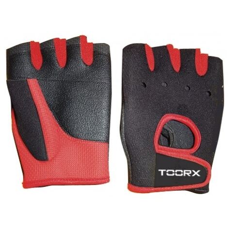 Guanti palestra - Neoprene / Lycra / Pelle scamosciata - rosso M - Rosso