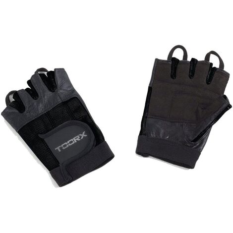 Guanti palestra - Pelle / Spandex / Pelle scamosciata - nero S - Nero