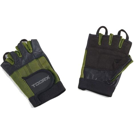 Guanti palestra - Pelle / Spandex / Pelle scamosciata - verde M - Verde