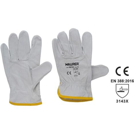 GUANTI PELLE FIORE DI BOVINO Tg. 10