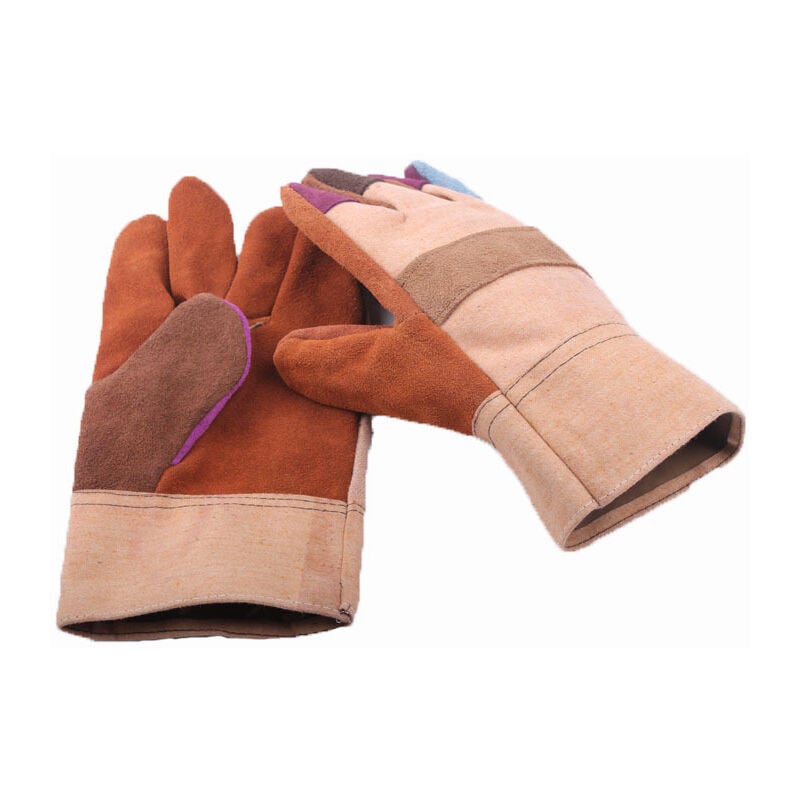 Image of Guanti per saldatura elettrica Zolginah guanti per saldatore di protezione del lavoro industriale, guanti di secondo strato in pelle bovina