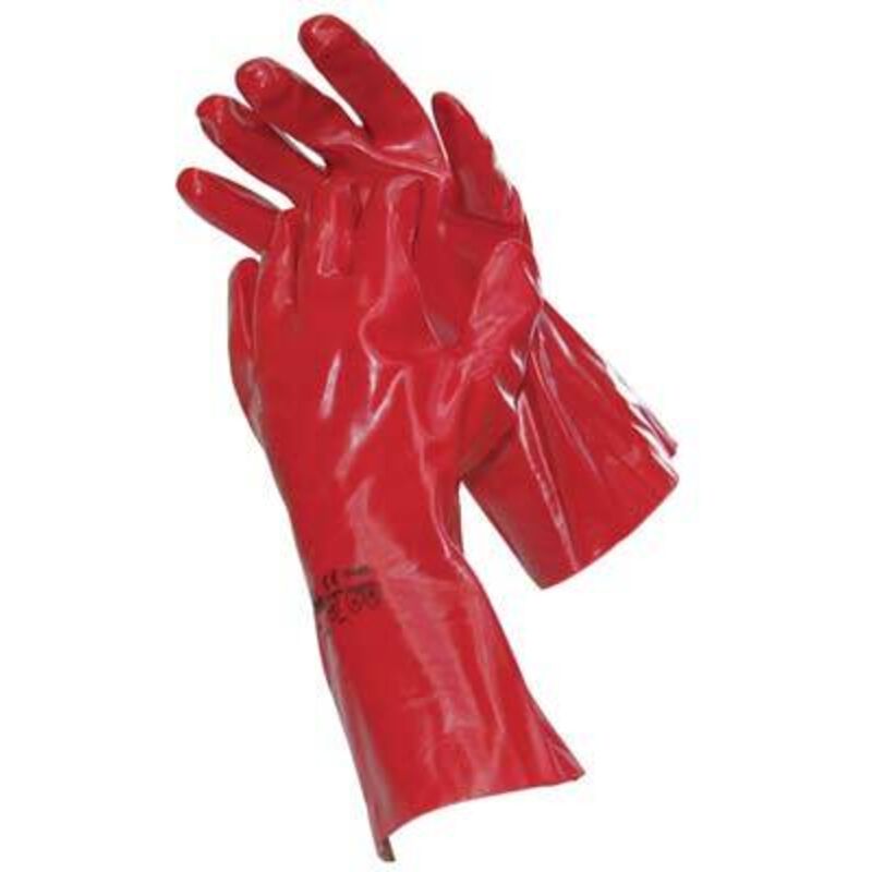 Guanti antiacido rossi cm.35